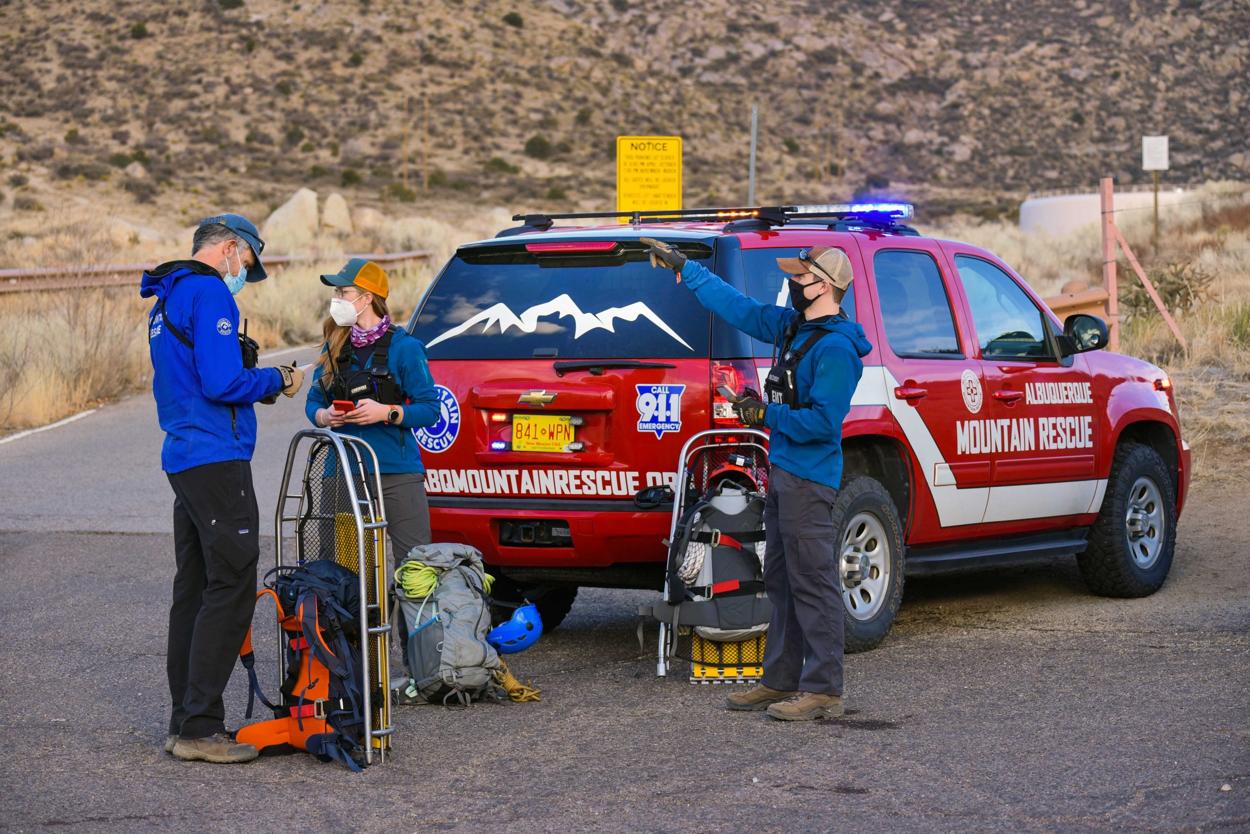 Sandia employees Bill Scherzinger, Karen Son and Shane Ruzinsky