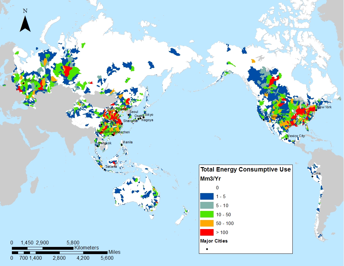 A new report from Sandia National Laboratories maps fresh water for energy consumption in context with economies facing extreme water risk.