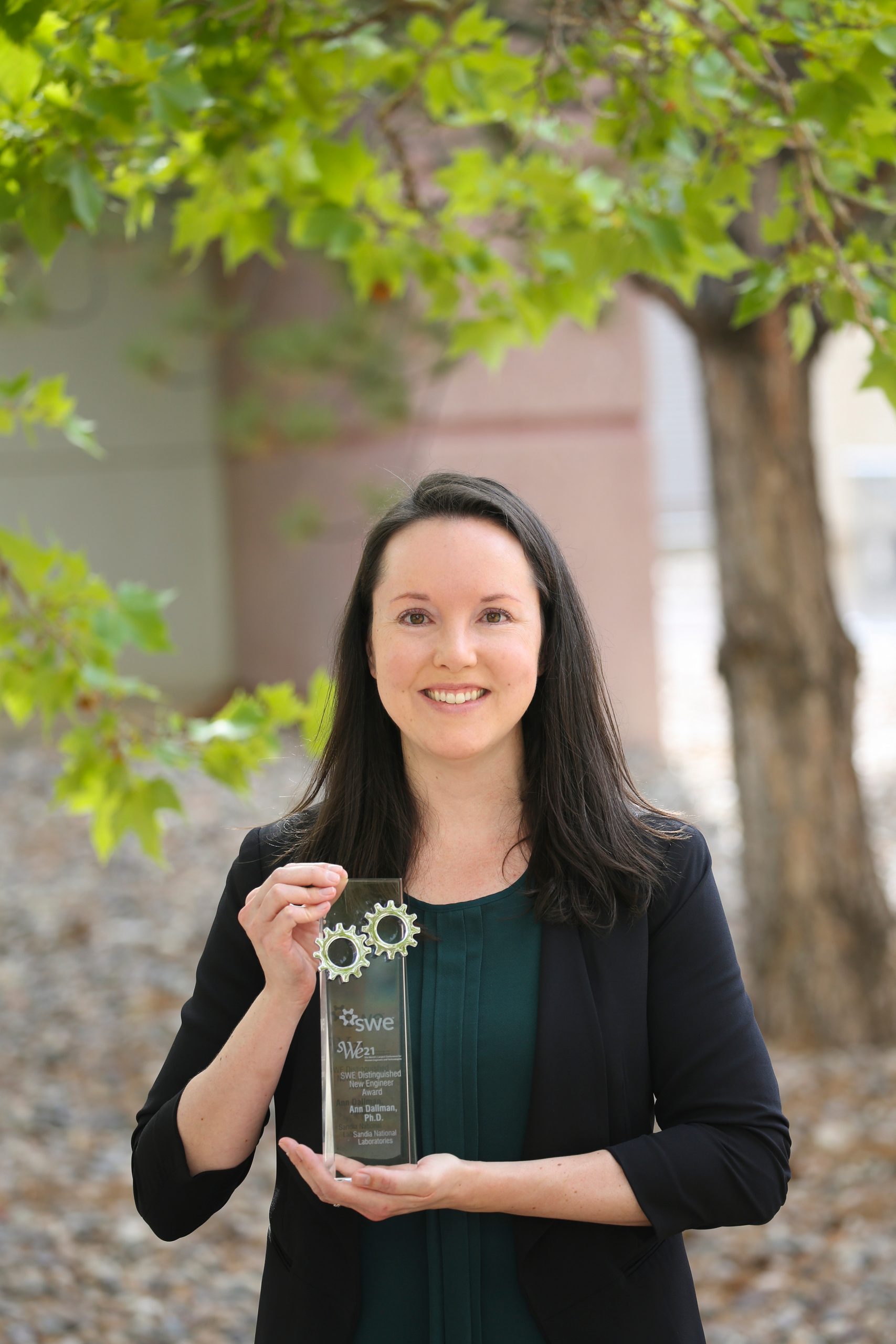 Annie Dallman, a Sandia National Laboratories mechanical engineer, received a SWE 2021 Distinguished New Engineer Award for her outstanding technical performance and contributions to several fields, and her leadership in SWE. Photo by Lonnie Anderson