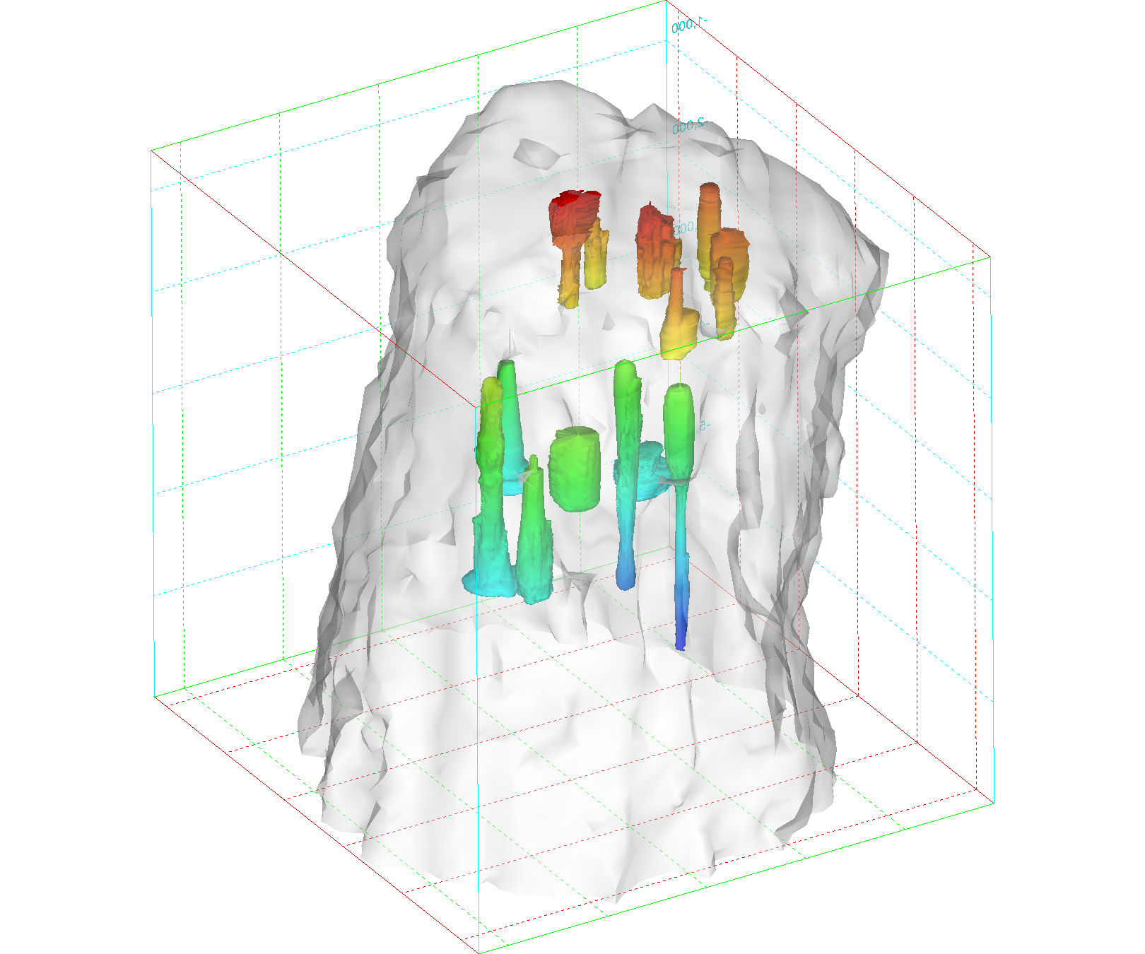This 3-D image of the Bayou Choctaw salt dome, one of the areas that houses the nation’s Strategic Petroleum Reserve, shows caverns in the reserve, although not all of the caverns depicted hold oil. The reserve is located in salt caverns in Texas and Louisiana.