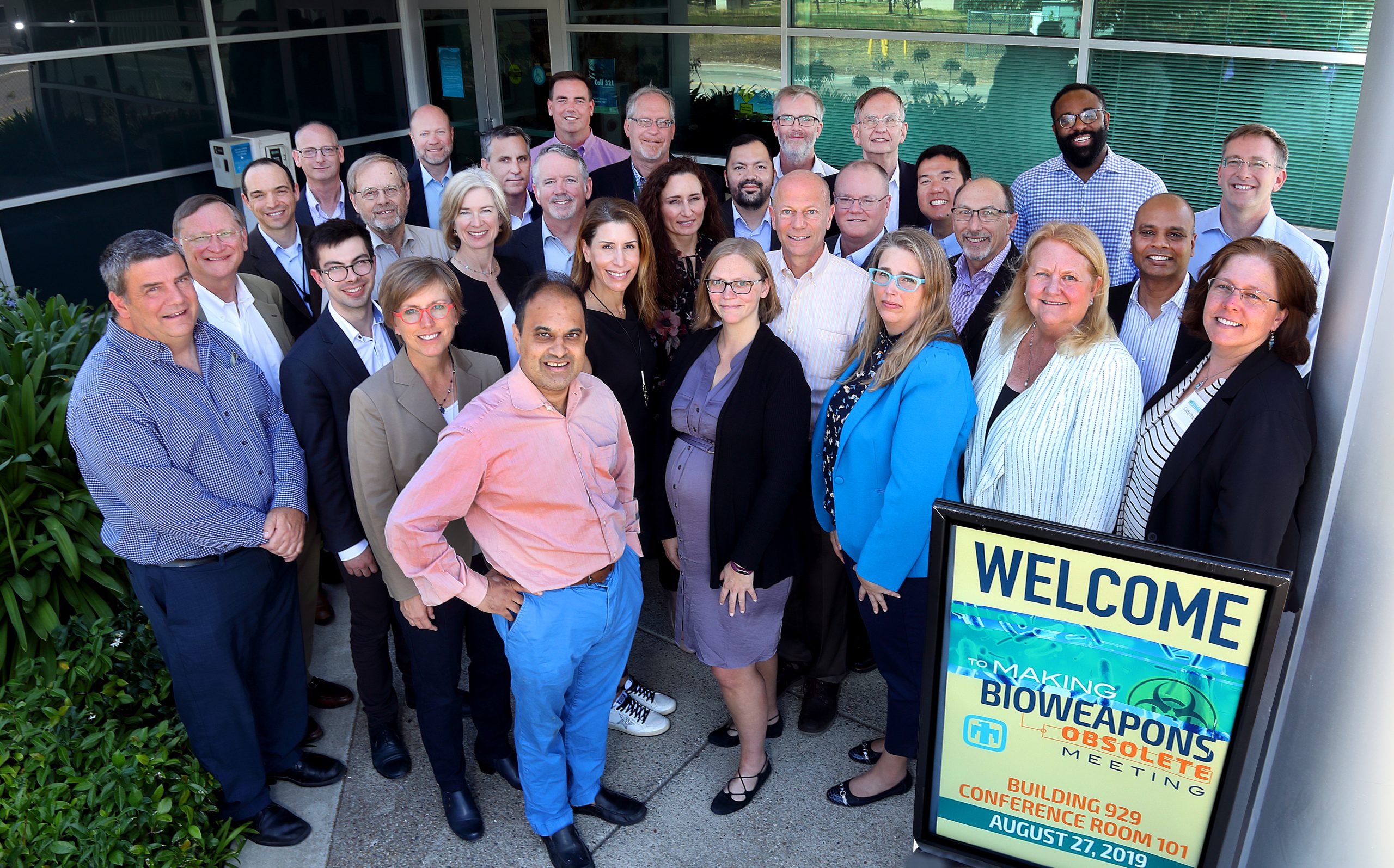 “Making Bioweapons Obsolete” workshop participants gather at Sandia’s California site.