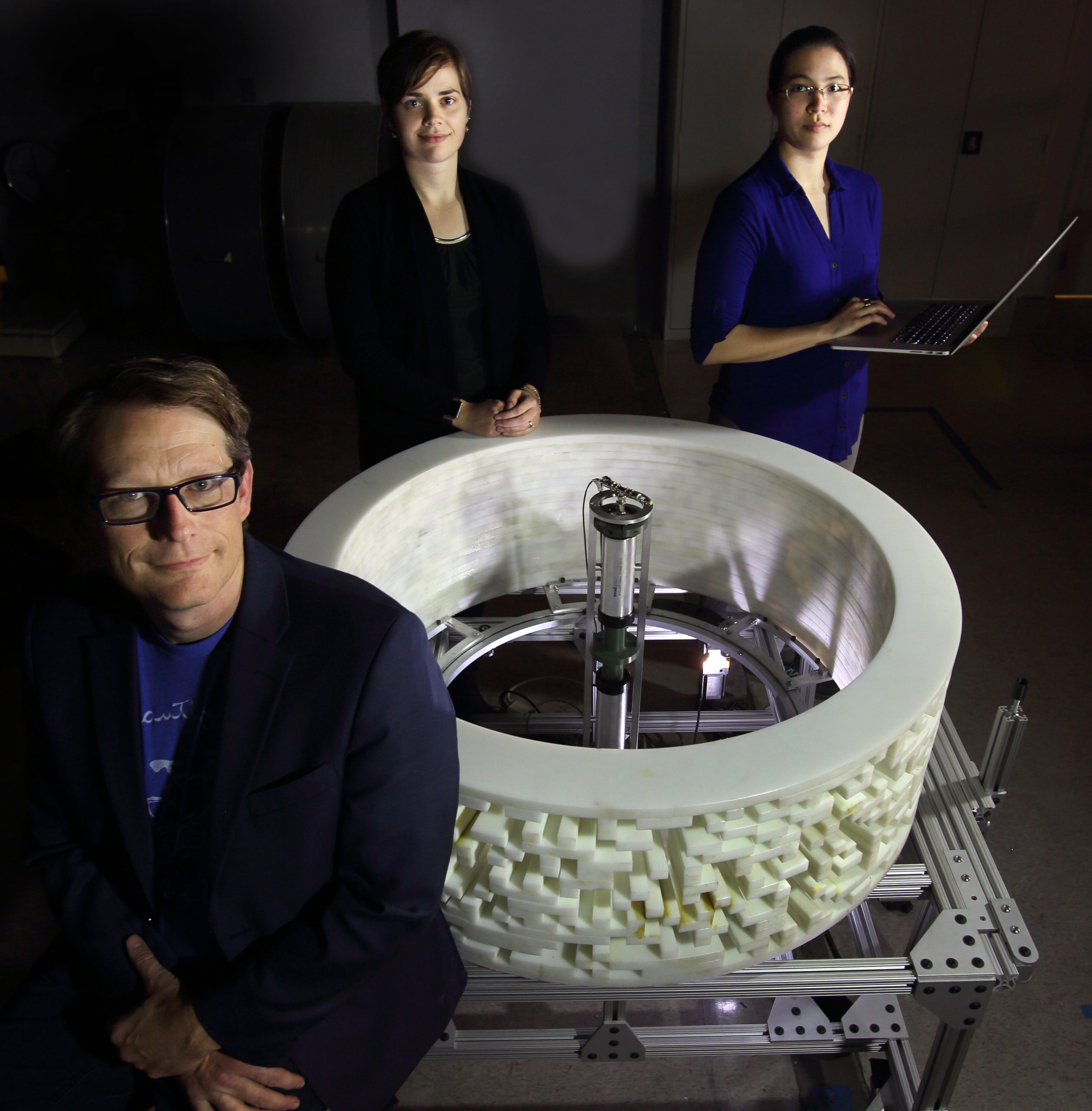 Sandia National Laboratories researchers, left to right, Peter Marleau, Patricia Schuster and Rebecca Krentz-Wee have developed a new method for verifying warhead attributes.