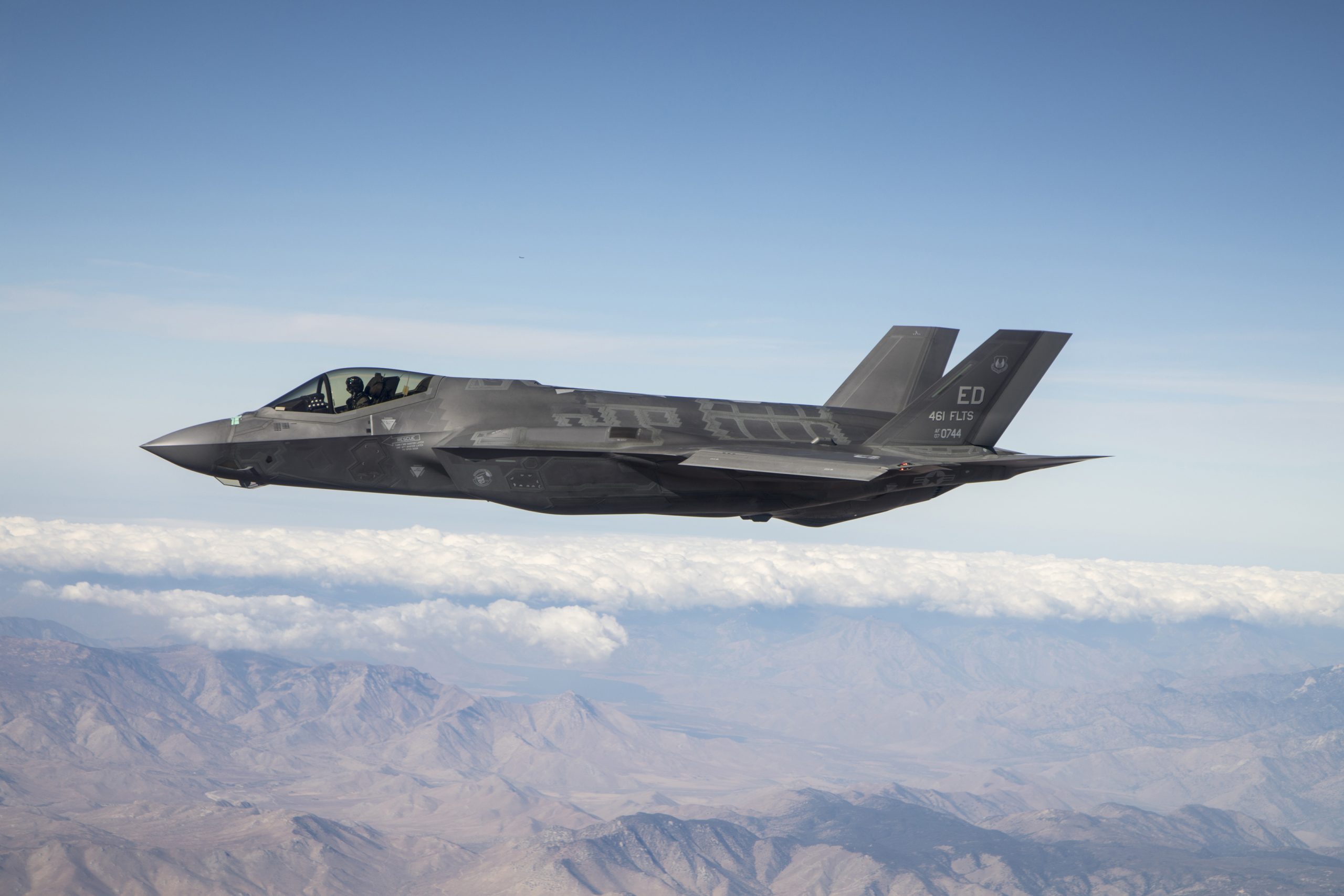 This F-35A jet fighter carried a non-weaponized test unit as part of a B61-12 Life Extension Program test flight successfully completed earlier this year through virtual means established by Sandia National Laboratories to confront COVID-19 pandemic challenges. This photo is from a previous flight.