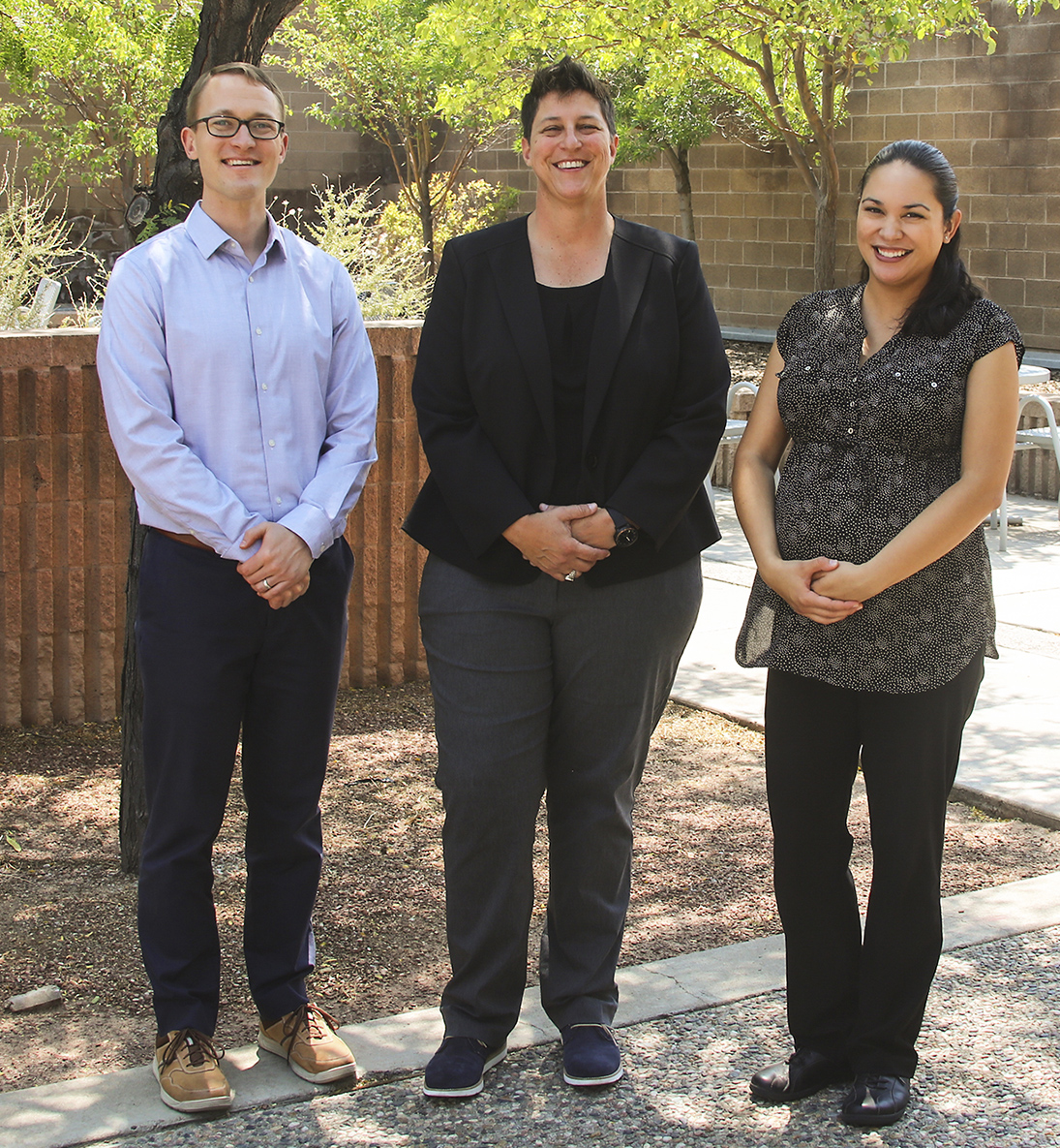 Sandia National Laboratories' hydrogen safety modeling team, from left to right, risk analyst Brian Ehrhart, project co-leader Chris LaFleur and co-leader Alice Muna.