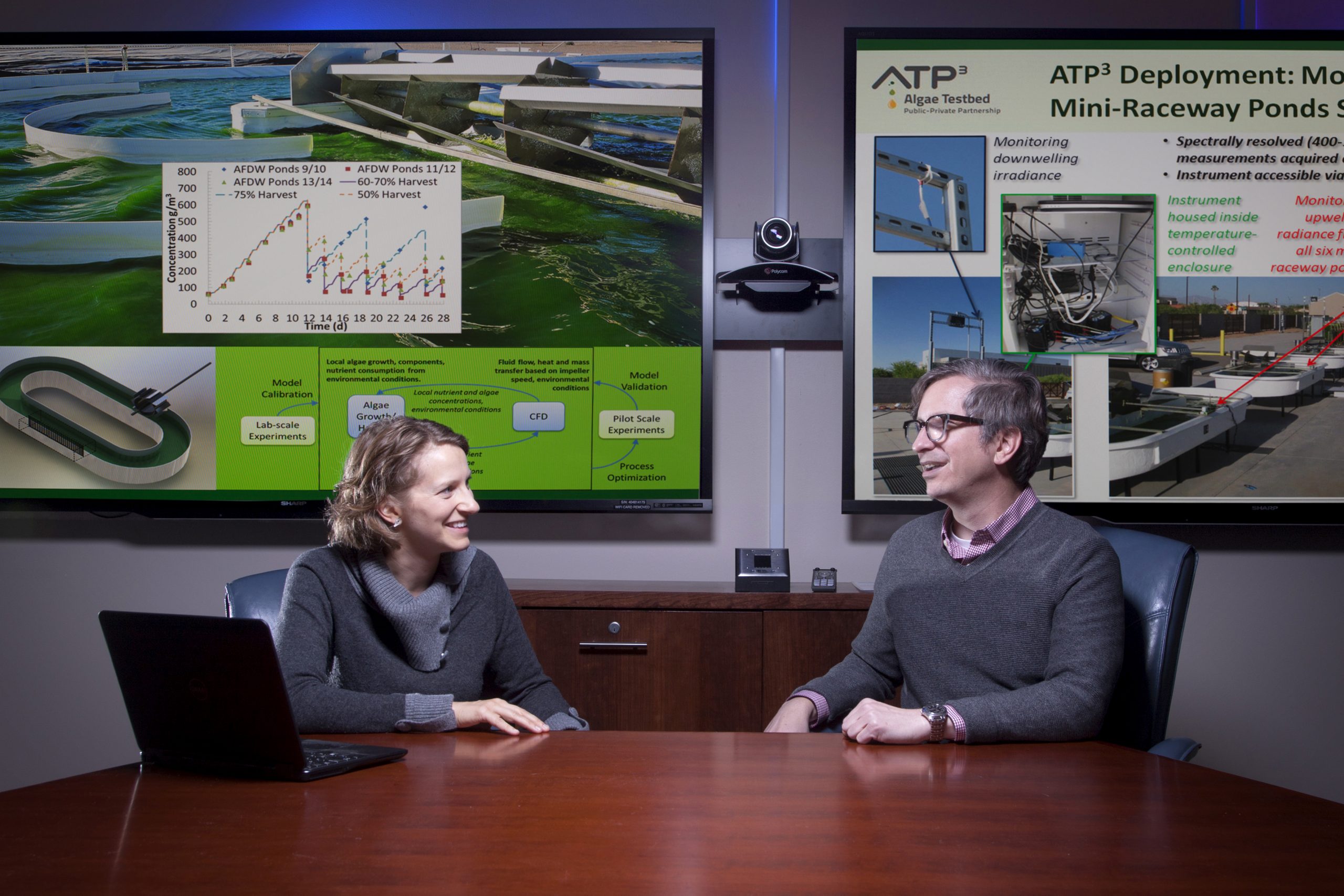 Sandia researchers Patricia Gharagozloo and Tom Reichardt discuss the Algal Predator and Pathogen Signature Verification project.