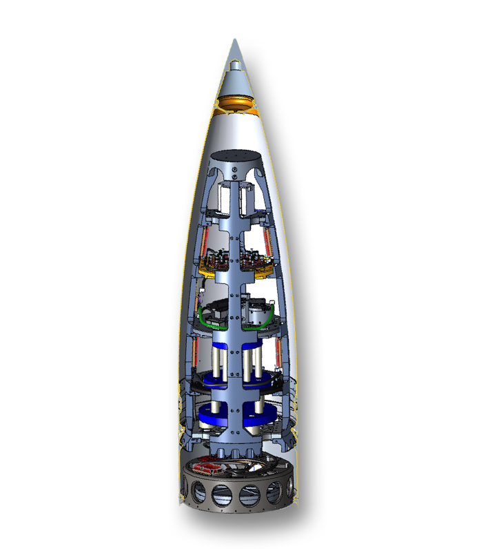 Multiple scientific payloads fly on each HOT SHOT flight launched by Sandia National Laboratories, as illustrated here.