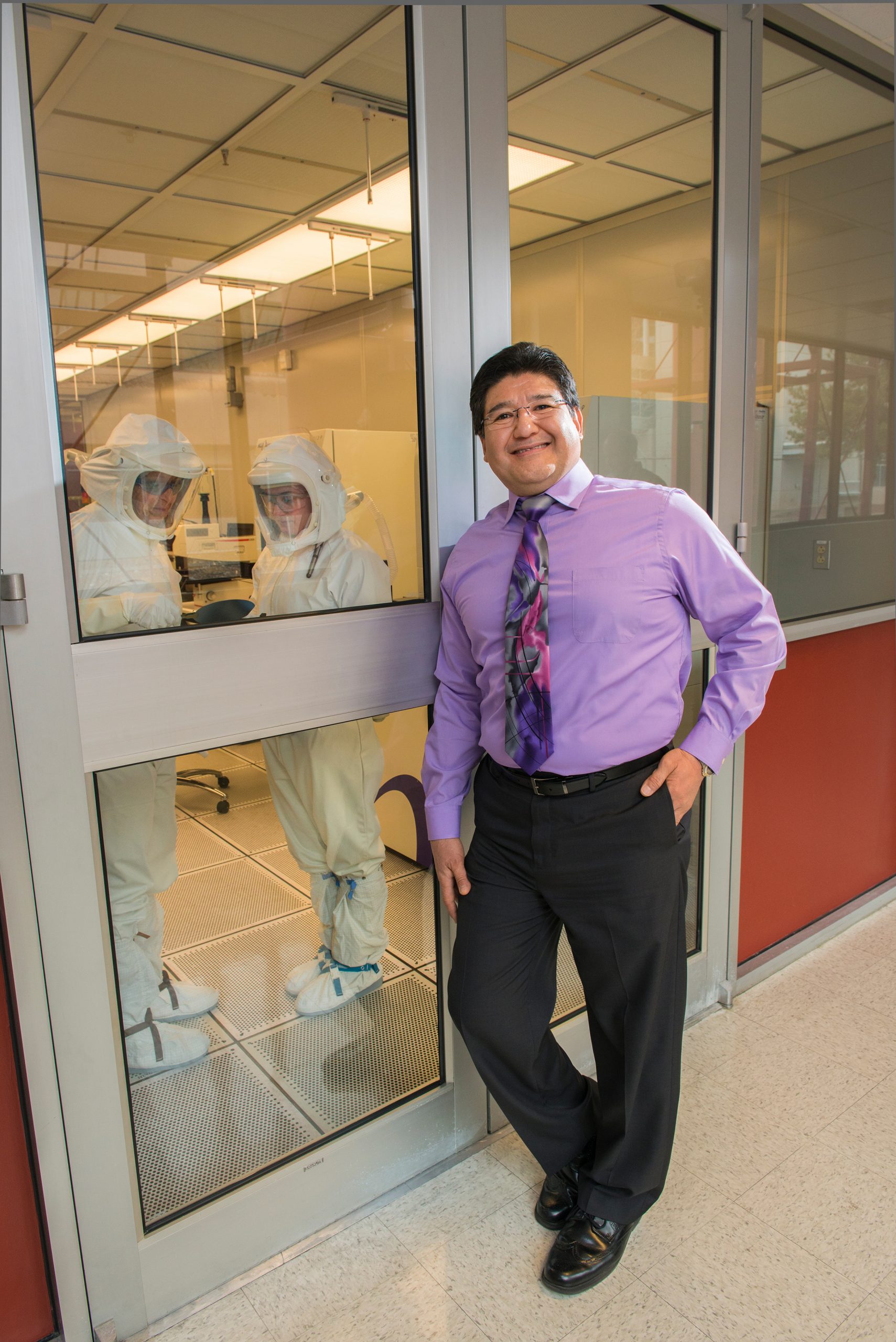 Sandia National Laboratories fellow Gilbert Herrera in Sandia's MESA facility.