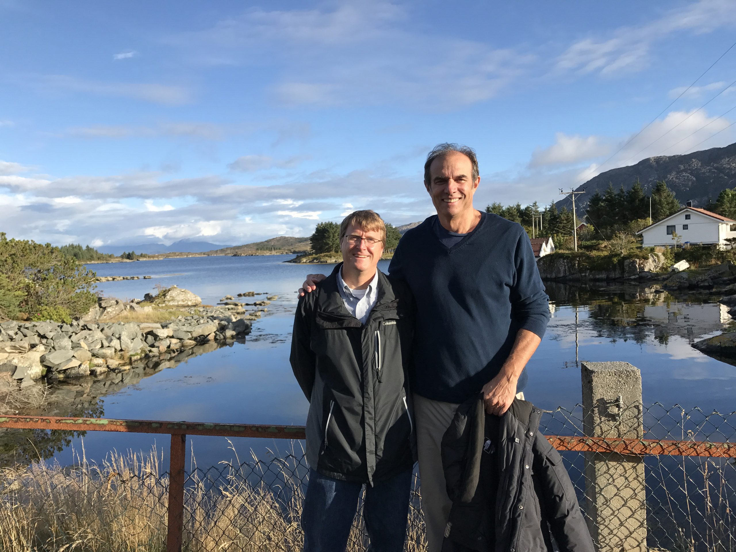 Sandia National Laboratories Zero-V team: Joe Pratt, left, currently on entrepreneurial leave from Sandia, and Lennie Klebanoff, right, seen here in Norway on a trip to visit partner firm DNV GL.