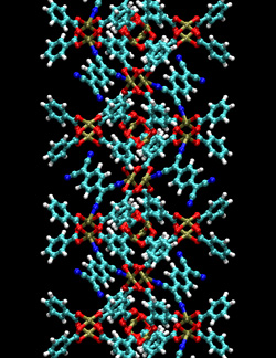 In experiments, Sandia National Laboratories researchers added a molecule known as TCNQ to a metal-organic framework