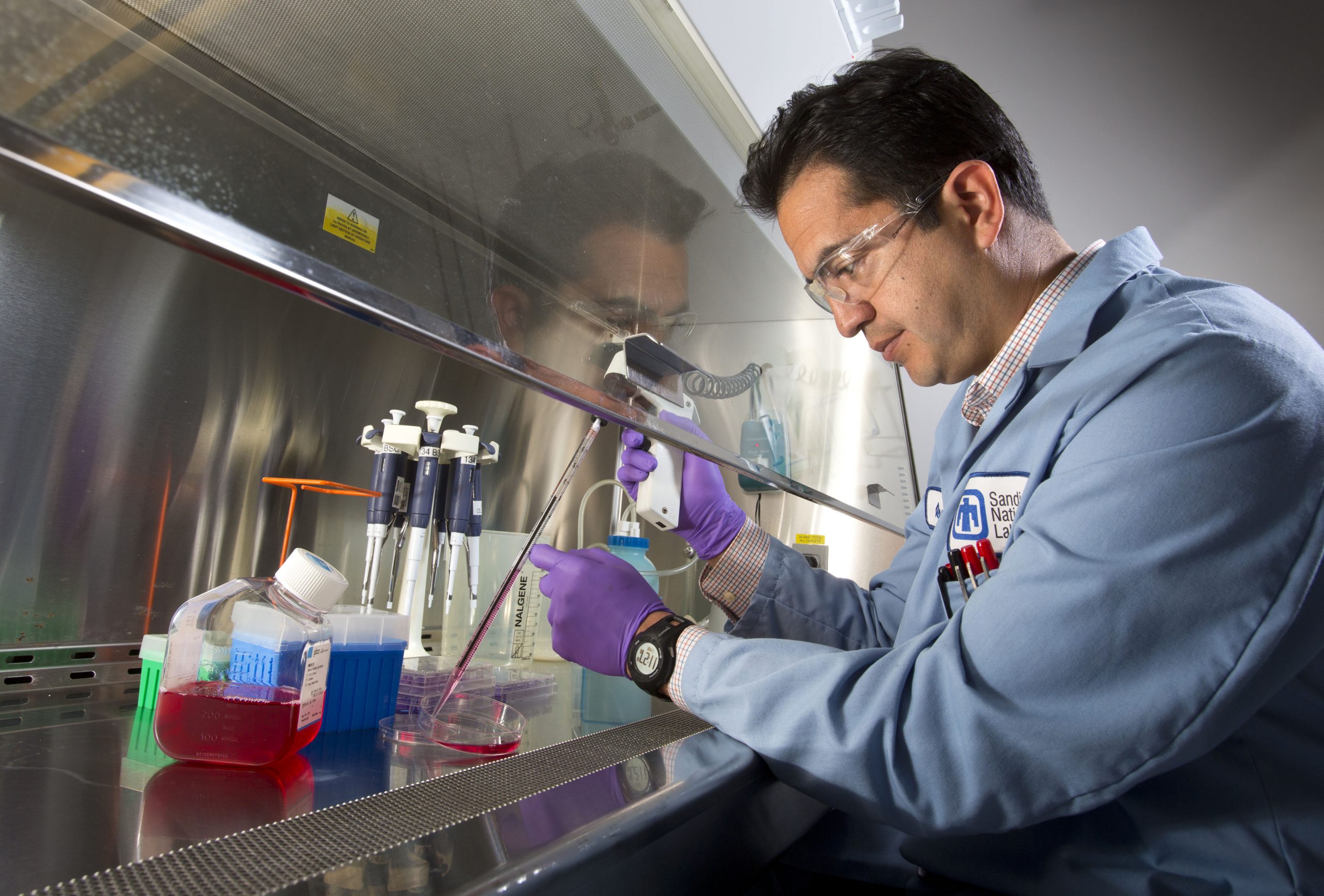 Sandia researcher Oscar Negrete is leading the year-long “Development of Arrayed CRISPR-based Libraries for Functional Genomics Screening” project for Sandia.