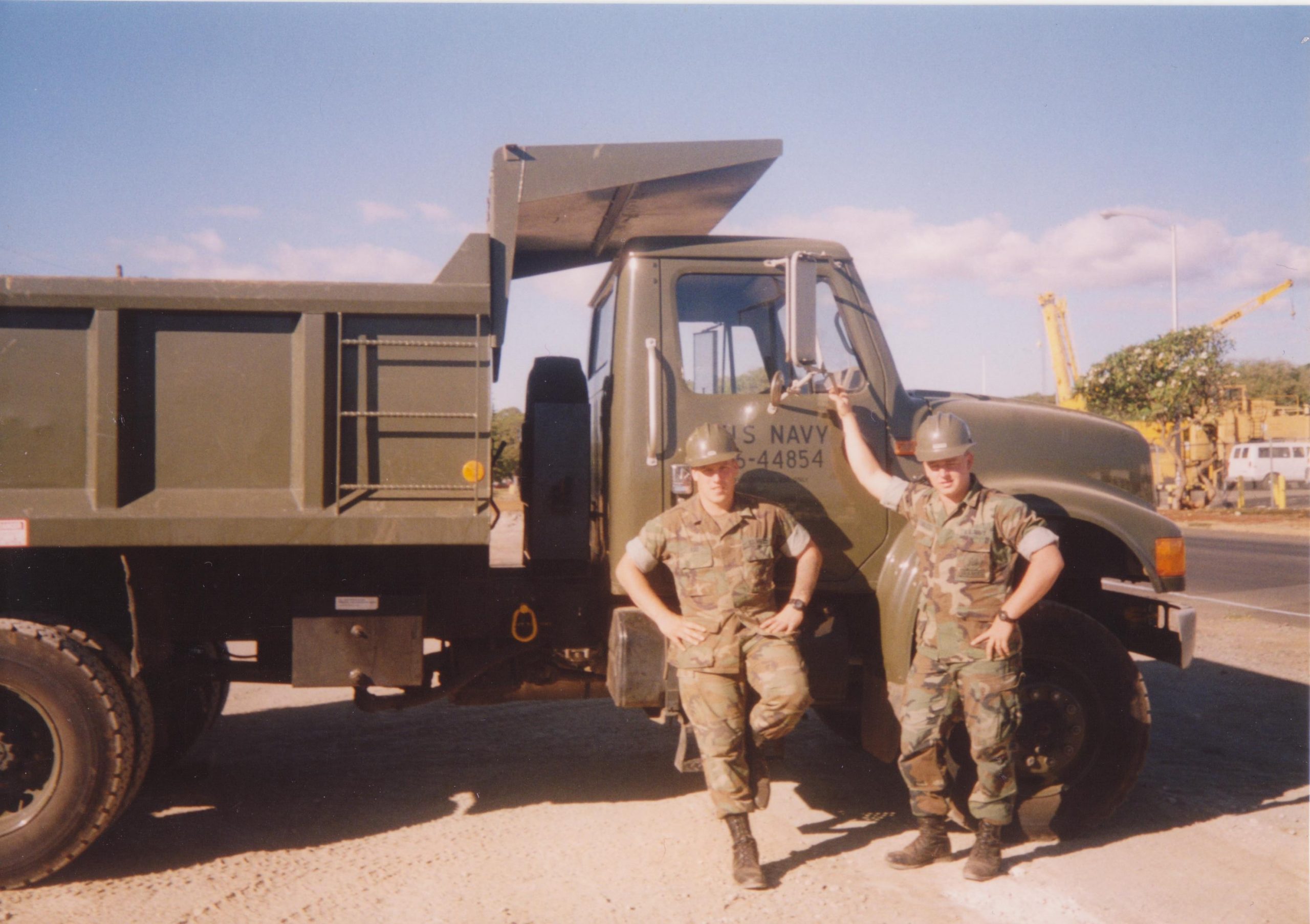 Paul Farless, right, uses his experience in the military to mentor other veterans and help them start careers in the civilian world through SDV Construction.