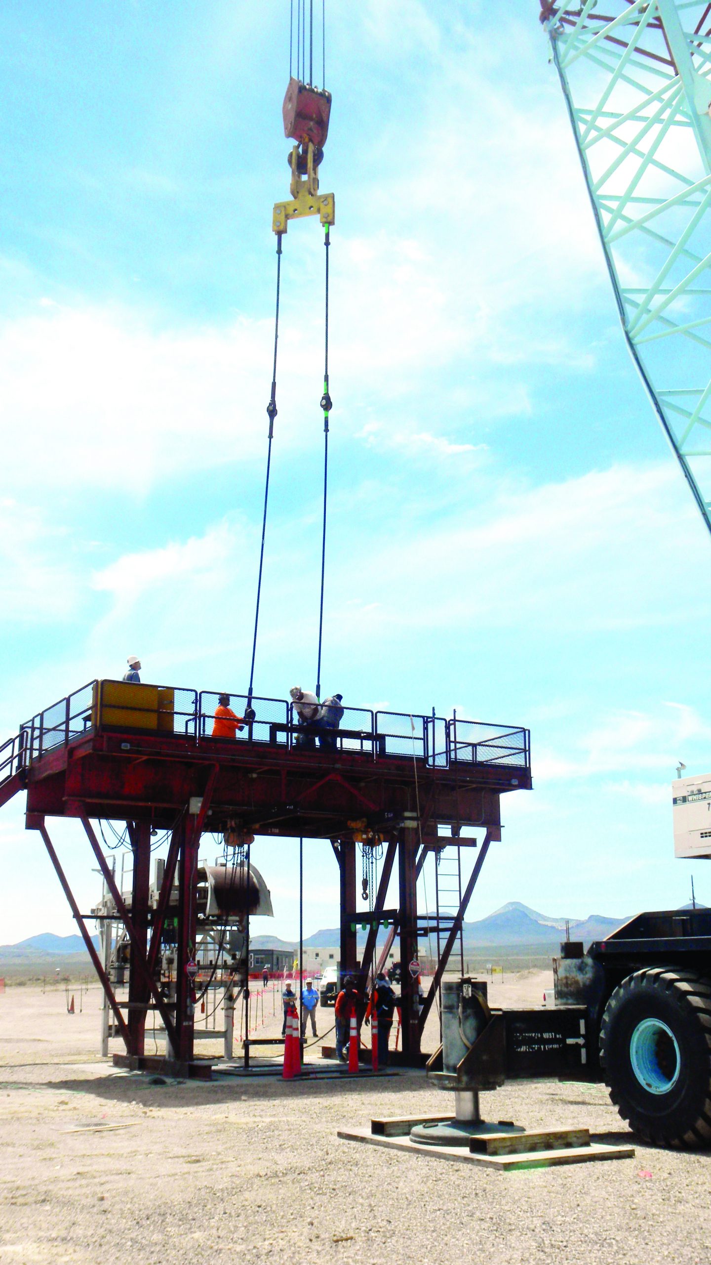 Researchers prepare for a Source Physics Experiment at the Nevada National Security Site. The NNSA-sponsored experiments were conducted at the site by Sandia, Los Alamos and Lawrence Livermore national laboratories, as well as other laboratories and research organizations.