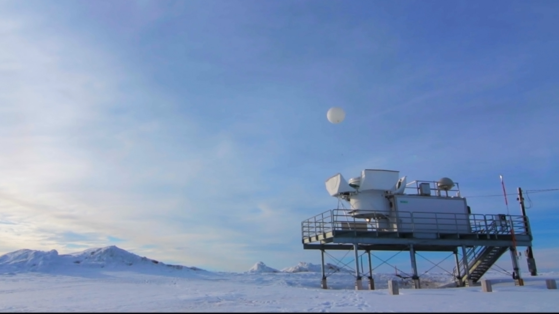 A weather balloon launches automatically from ARM’s fixed observatory in Utqiaġvik, formerly known as Barrow. This facility has been operated by Sandia National Laboratories for 24 years and will continue to collect data and host experiments.