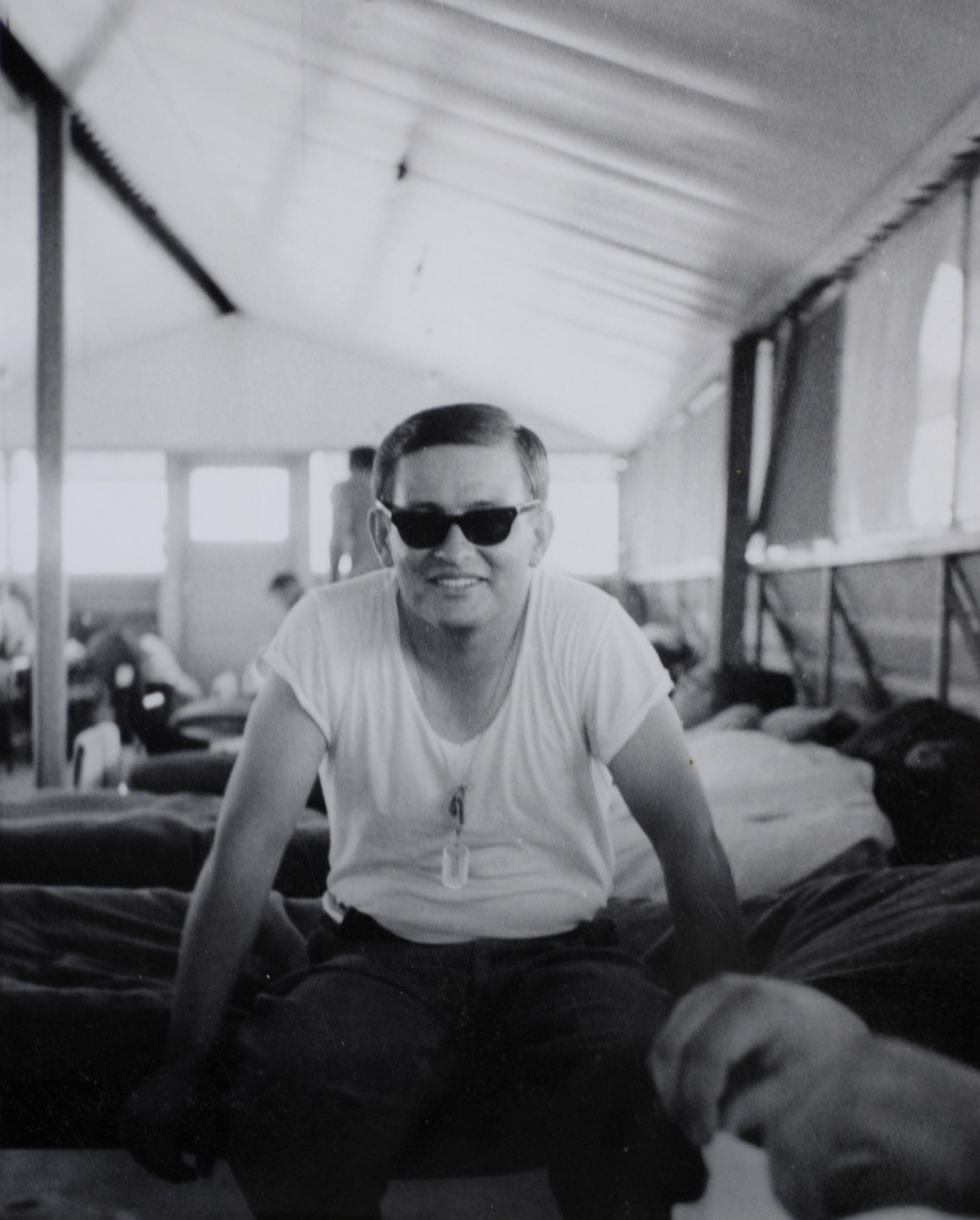 Sena was photographed on his bunk in Vietnam in 1968. Sena was with the New Mexico Air National Guard when he left his Sandia National Laboratories job to serve in Southeast Asia.