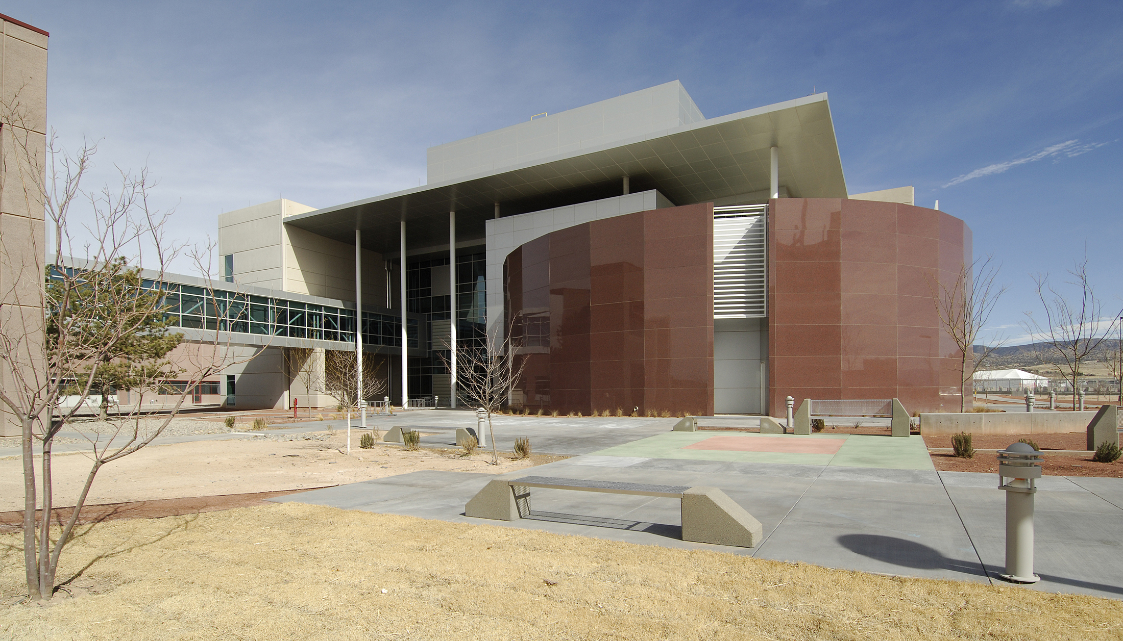 Sandia's MESA Microsystems Fabrication facility was recently certified under the Leadership in Energy and Environmental Design Green Building Rating System developed by the U.S. Green Building Council. (Photo by Bill Doty.)