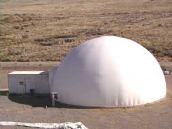 Sandia’s 1000 cubic meter aerosolization chamber is used to capture and characterize the particles dispersed following explosive aerosolization events.