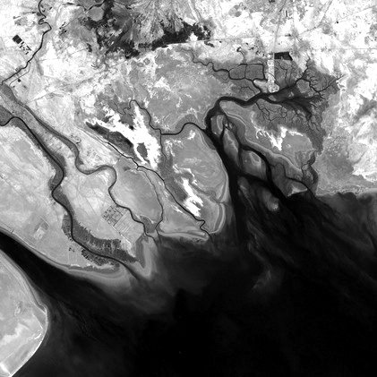 This NASA photo shows the delta region of the Tigris-Euphrates river system in Iraq. A team of Sandia researchers worked with Iraqi scientists to develop a computer model of Iraqi water resources.<br />
Download 72dpi 175k JPEG<br />
<br />
(Media are welcome to download/publish this image with related news stories.)