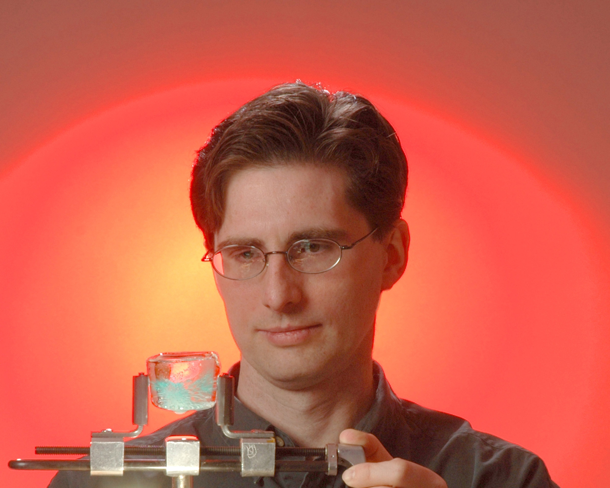 Daniel Dolan has used Sandia’s Z machine to compress water into ice at extreme temperatures and pressures. (Photo by Bill Doty)