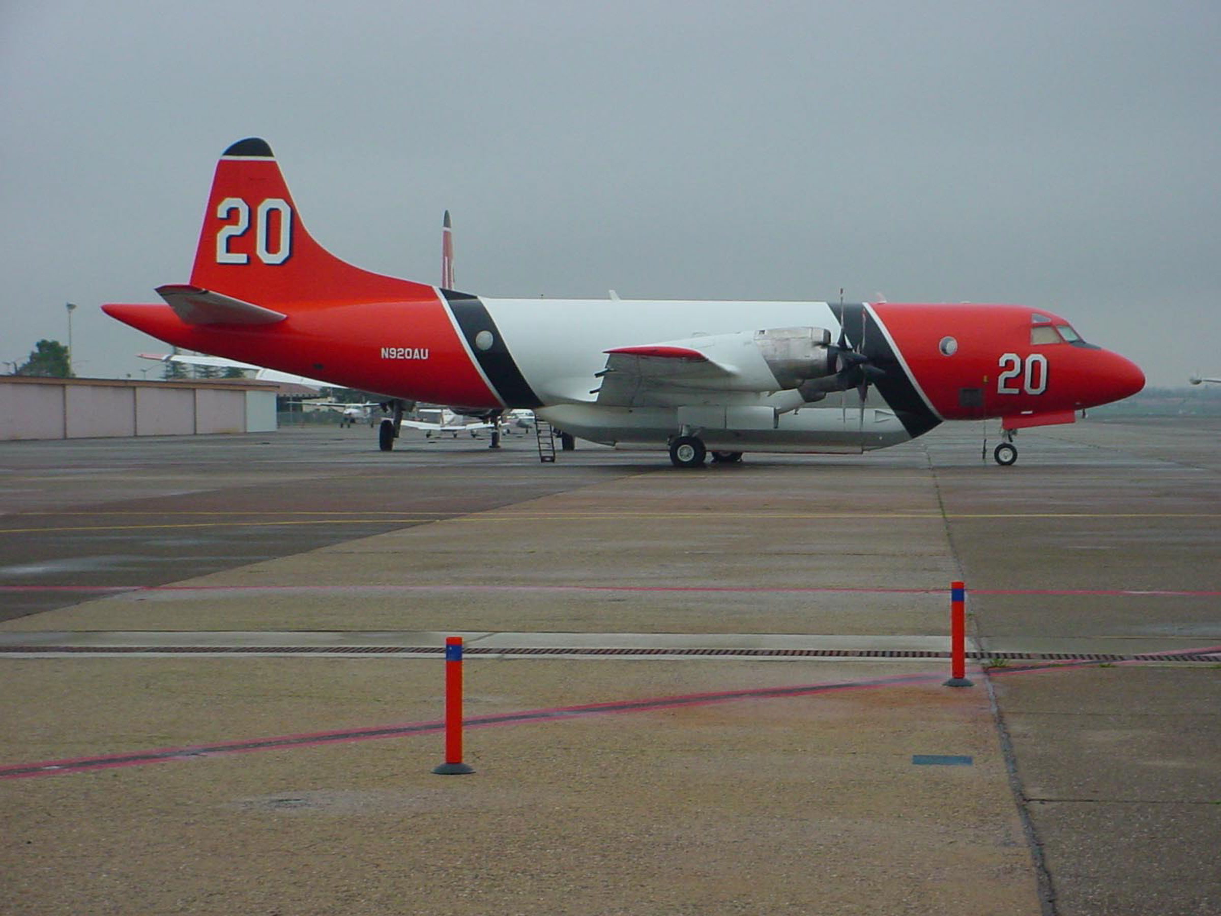 Lockheed P-3 Orion modified for firefighting.