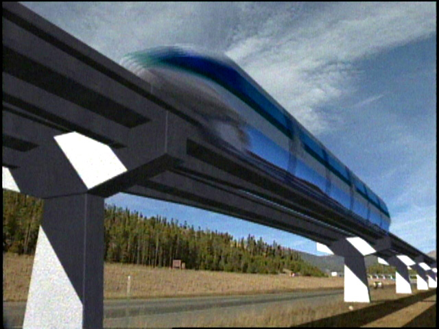 Artist’s rendering of a proposed Seraphim-powered transit system.