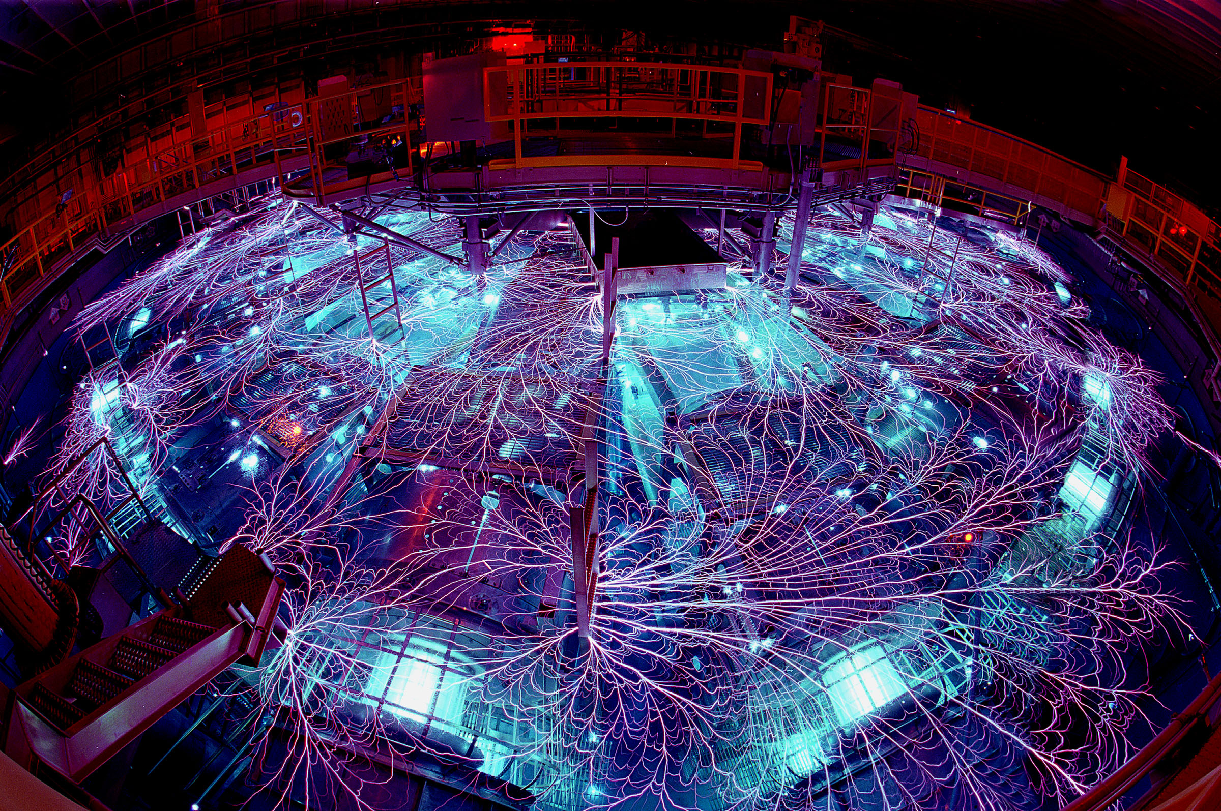 Z machine at instant of firing (Photo by Randy Montoya)