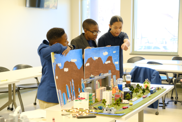 Students present the future city they created in the 2024 Future City Competition.