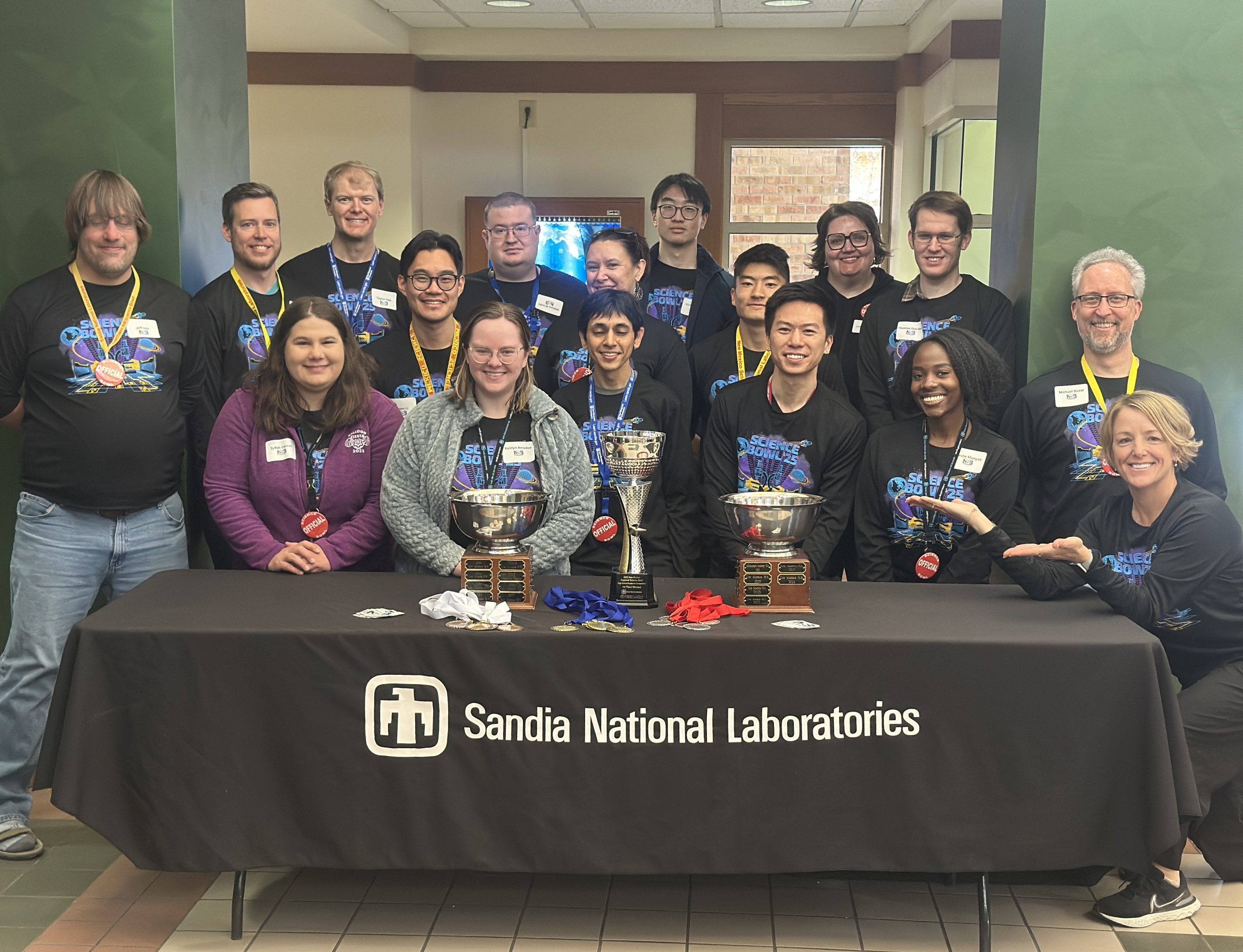 Volunteers from Sandia National Laboratories who make the regional DOE Science Bowl possible. 