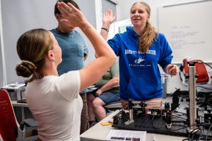 <strong>Students learn the basics of quantum physics and its impact on computing at QCamp 2025, a camp founded by Sandia National Laboratories' Megan Ivory and Jake Douglass.</strong> (Photo by Craig Fritz) Click on the thumbnail for a high-resolution image. 