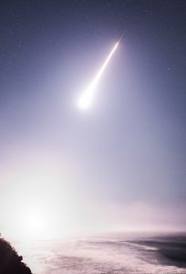 <strong>The Atrax sounding rocket test at Sandia National Laboratories' Kauai Test Facility is providing valuable environmental data that will help with the design of nonnuclear components for the W93, which is under development.</strong> (Photo courtesy of Sandia National Laboratories)