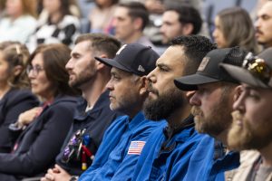 <strong>Employees from the nuclear security enterprise gather at the Pantex Plant in Amarillo, Texas, to celebrate the completion of the first production unit of the W76 Mark 4B reentry body. The first production unit was completed about three months ahead of schedule and improves upon the reliability of Mark 4As. </strong>(Photo courtesy of Pantex) Click on the thumbnail for a high-resolution image.