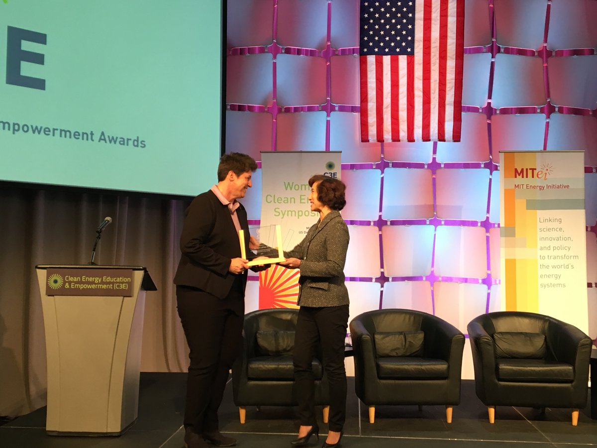 Chris LaFleur receives a Clean Energy Education & Empowerment Award