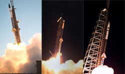 Three successive launches