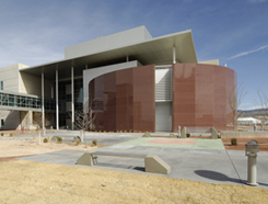 Sandia's  MESA Microsystems Fabrication facility was recently certified under the Leadership in Energy and Environmental Design Green Building Rating System developed by the U.S. Green Building Council.  Photo by Bill Doty.