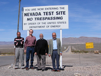 John Cochran leads a tour of the Nevada Test Site.